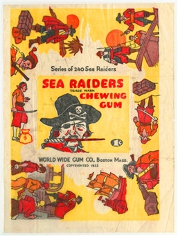 1933 R124 World Wide Gum "Sea Raiders" One-Cent Wrapper